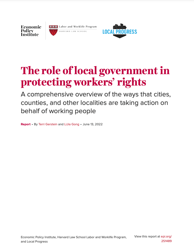 The role of local government in protecting workers’ rights - Local Progress