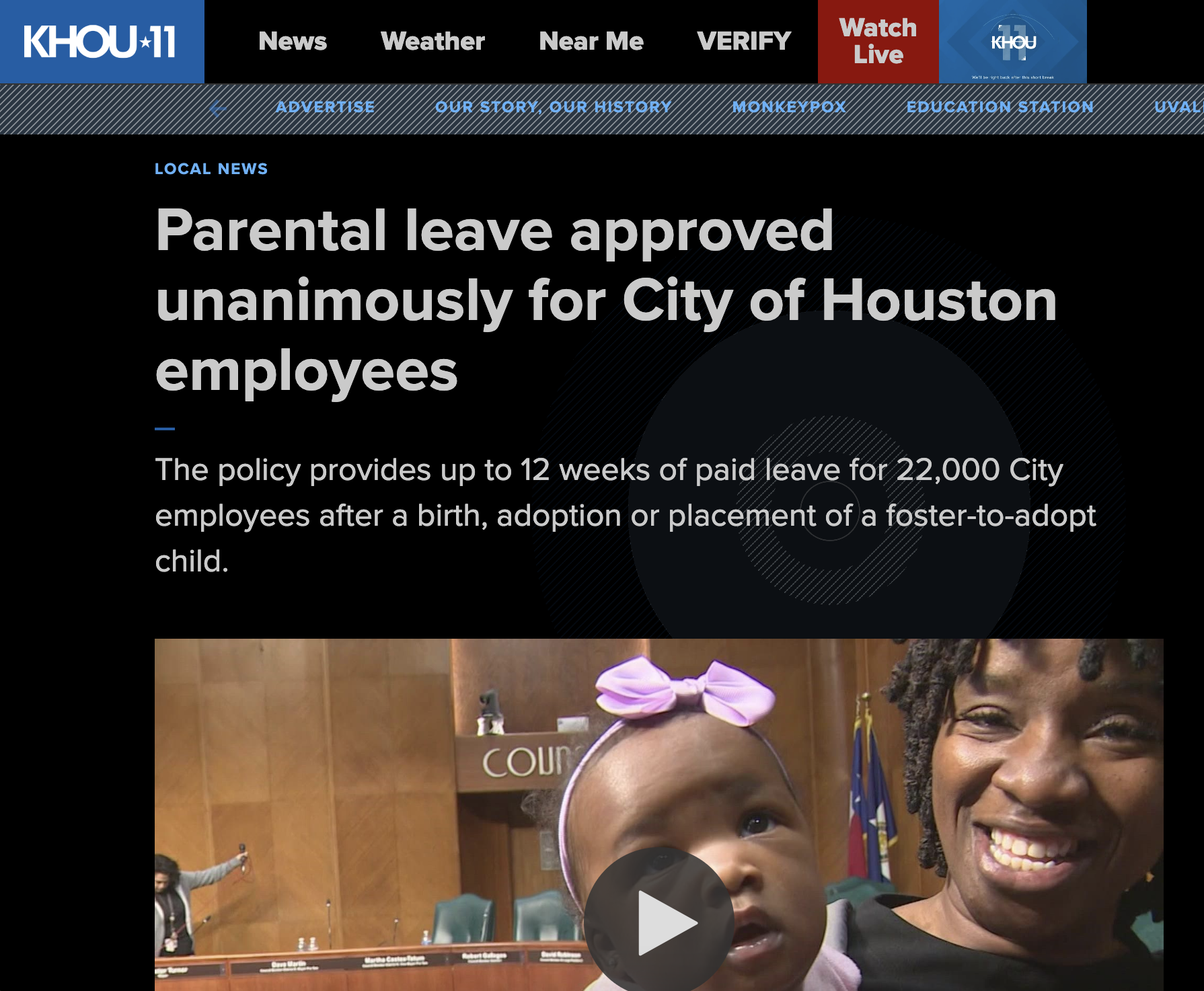Parental leave approved unanimously for City of Houston employees