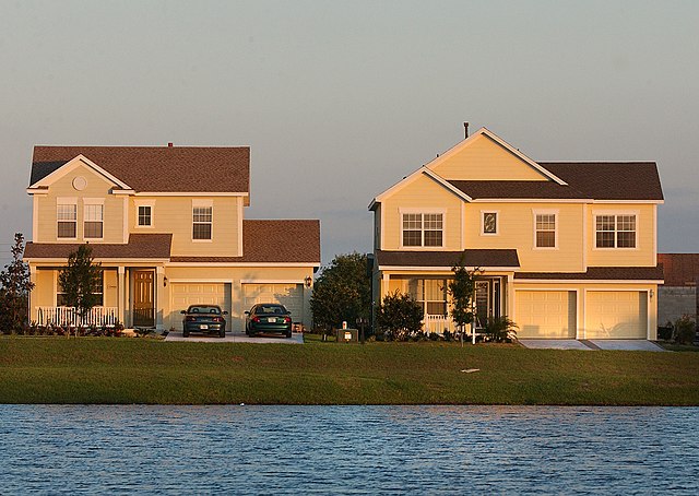 Two large homes on the water in Florida.