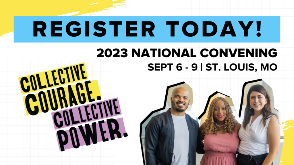 Graphic: Register today! 2023 National Convening. Sept 6-9 | St. Louis, MO