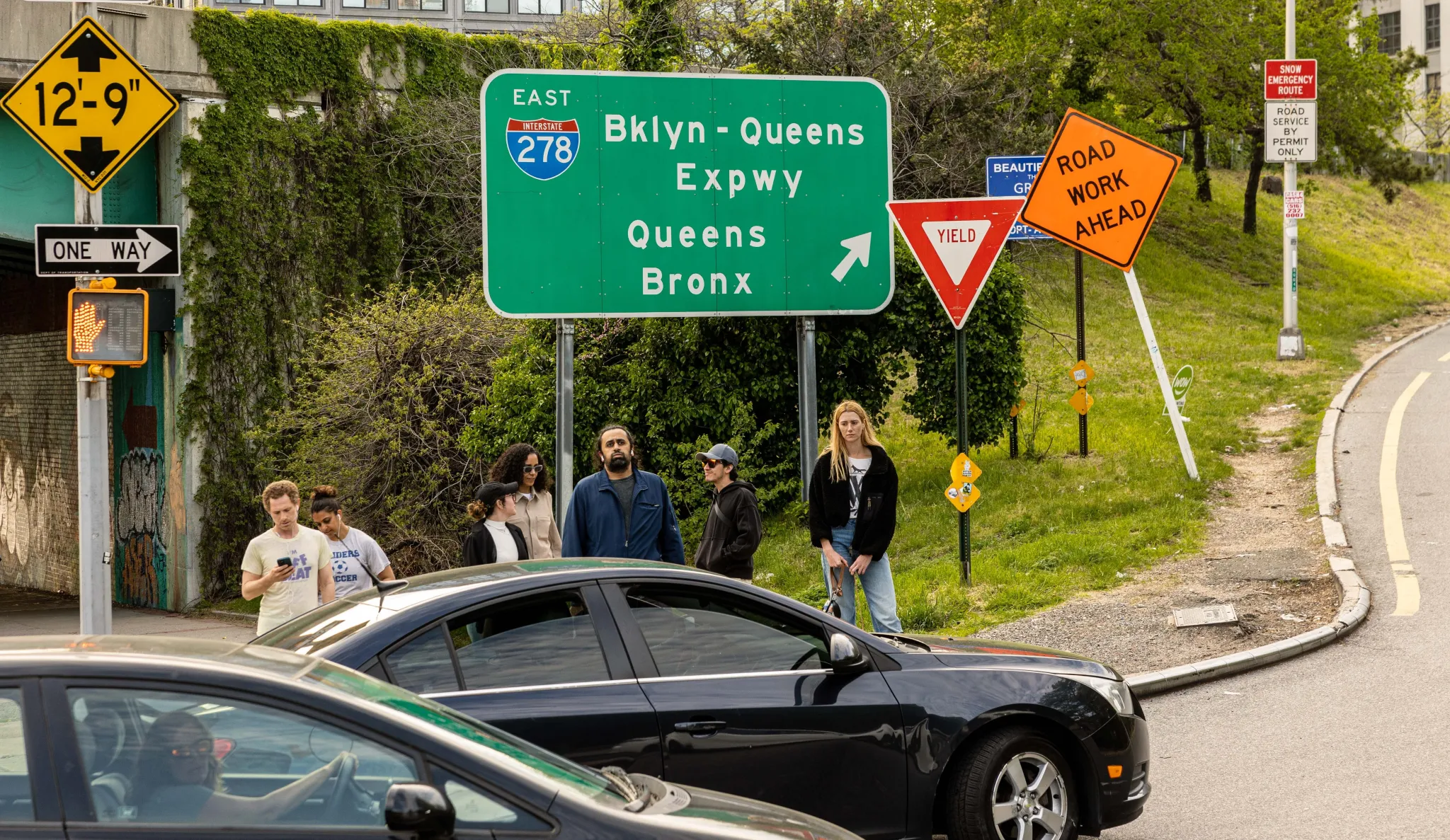 Photo: Josh Katz| The state should no longer design roads where pedestrians are just an afterthought, like this entrance to the Brooklyn-Queens Expressway on Atlantic Avenue in Brooklyn.