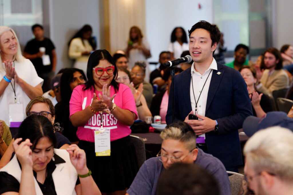 Candid photo of a crowd at the LP National Convening