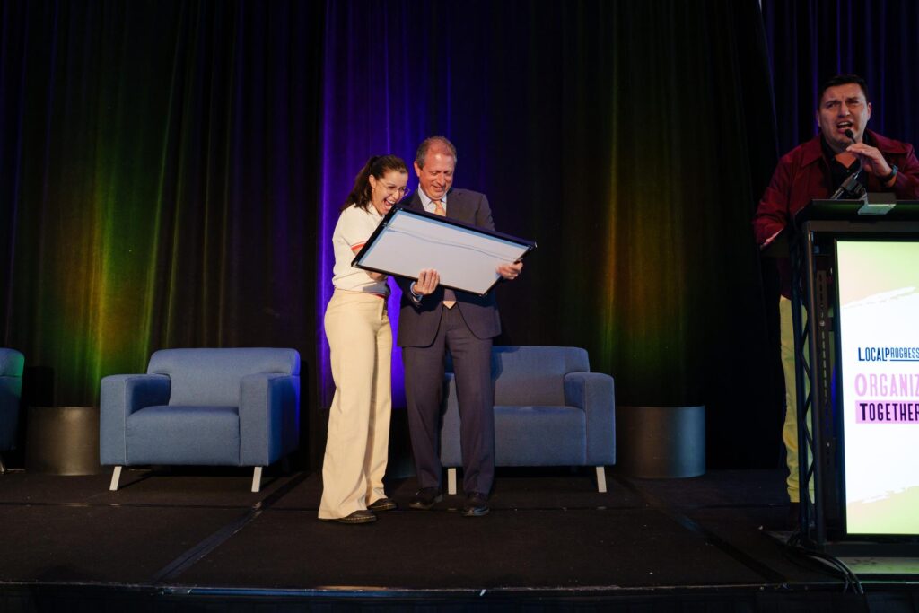 Someone receiving an award