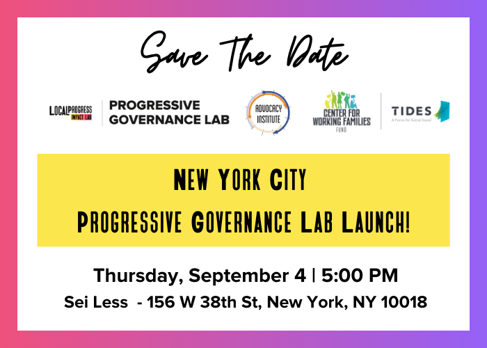 A colorful flyer for the NYC PGL launch