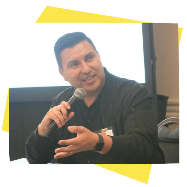 Ivan Luevanos-Elms accepts the Power Wielder Award