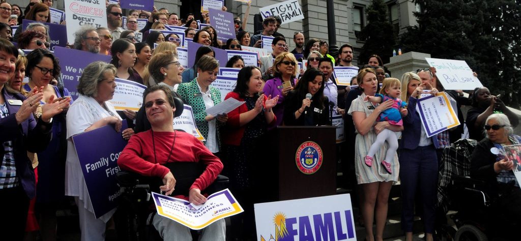 State Senator Faith Winters at a rally
